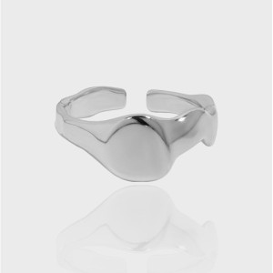 925 Sterling Silver Adjustable Minimalist Irregular Texture Ring 70400259 925 Sterling Silver Adjustable Minimalist Irregular Texture Ring 70400259