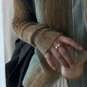 925 Sterling Silver Adjustable Minimalist Waterdrop Open Ring 70400263 925 Sterling Silver Adjustable Minimalist Waterdrop Open Ring 70400263