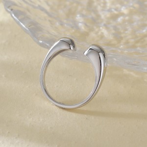 925 Sterling Silver Adjustable Minimalist Waterdrop Open Ring 70400263 925 Sterling Silver Adjustable Minimalist Waterdrop Open Ring 70400263