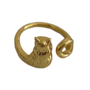 925 Sterling Silver Adjustable Hugging Cat Open Ring 70400264 925 Sterling Silver Adjustable Hugging Cat Open Ring 70400264