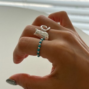 925 Sterling Silver Adjustable Hugging Cat Open Ring 70400264 925 Sterling Silver Adjustable Hugging Cat Open Ring 70400264