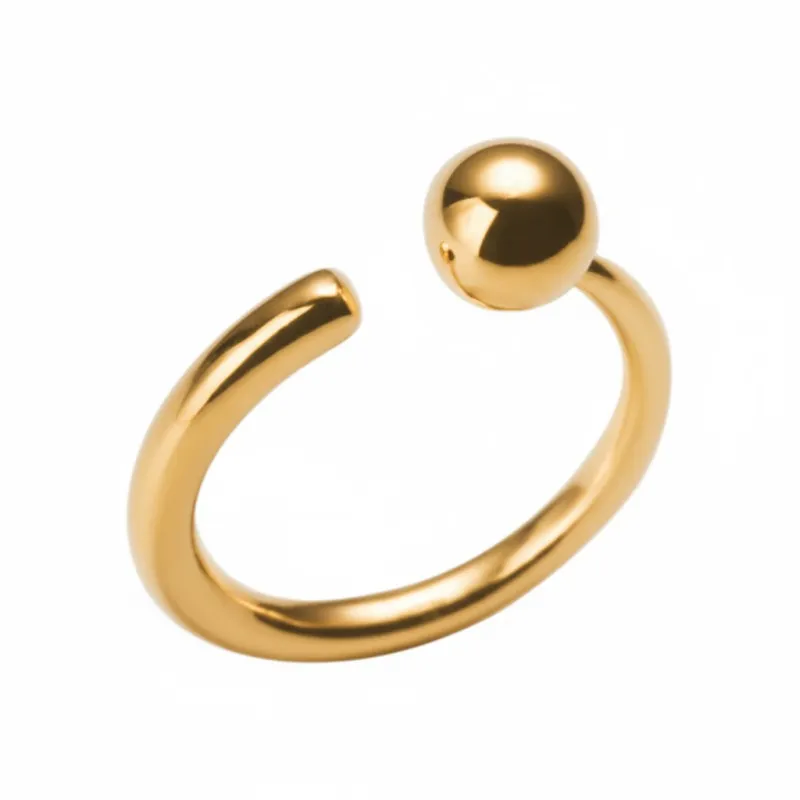 925 Sterling Silver Adjustable Small Beaded Open Ring 70400265