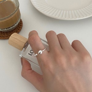 925 Sterling Silver Adjustable Small Beaded Open Ring 70400265 925 Sterling Silver Adjustable Small Beaded Open Ring 70400265