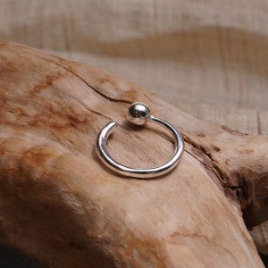 925 Sterling Silver Adjustable Small Beaded Open Ring 70400265 925 Sterling Silver Adjustable Small Beaded Open Ring 70400265