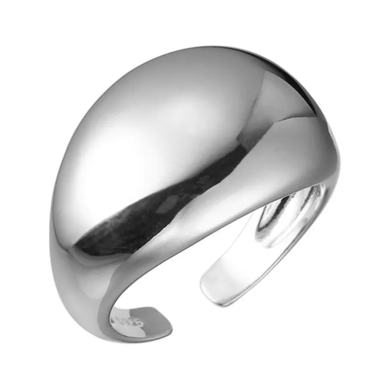 925 Sterling Silver Wide High-Polish Adjustable Open Ring 70400271