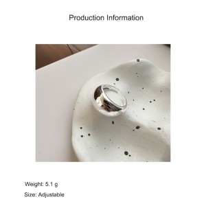 925 Sterling Silver Wide High-Polish Adjustable Open Ring 70400271