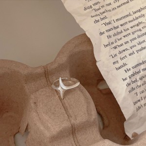 925 Sterling Silver Adjustable Starburst Open Ring 70400275