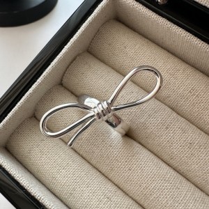 925 Sterling Silver Vintage Bow Adjustable Open Ring 70400278
