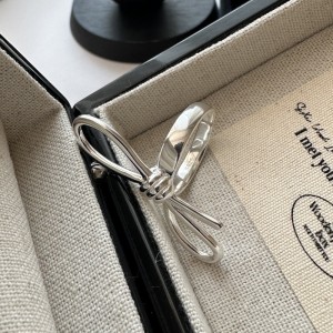 925 Sterling Silver Vintage Bow Adjustable Open Ring 70400278