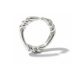 925 Sterling Silver Twisted Rope Adjustable Open Ring 70400284