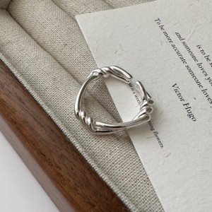 925 Sterling Silver Twisted Rope Adjustable Open Ring 70400284
