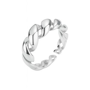 25 Sterling Silver Braided Rope Texture Open Ring 70400293