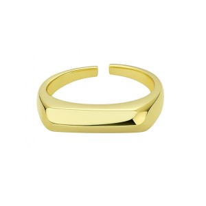 925 Sterling Silver Geometric Minimalist Adjustable Ring 70400294