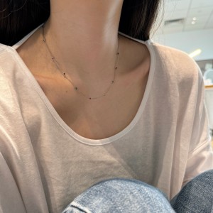 S925 Vintage Colorful Beads Chain Necklace 80100018