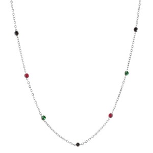 S925 Vintage Colorful Beads Chain Necklace 80100018