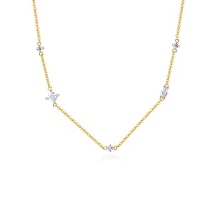 S925 Sweety Zirconia Chain Necklace 80100019