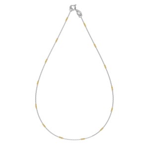 S925 Gold-Silver Cross Chain Necklace 80100020