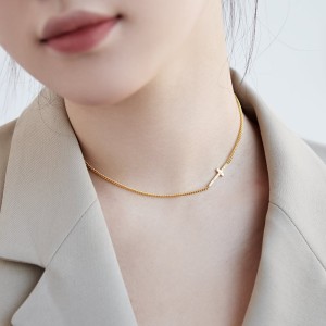 925 Sterling Silver Cross Chain Necklace 80100031 925 Sterling Silver Cross Chain Necklace 80100031