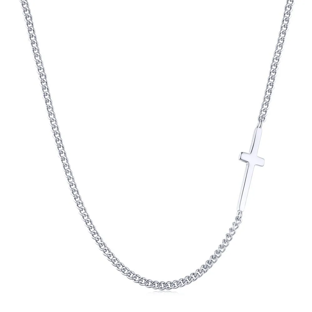 925 Sterling Silver Cross Chain Necklace 80100031 925 Sterling Silver Cross Chain Necklace 80100031