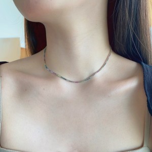 Rainbow 1.5mm Zirconia Tennis Necklaces 80100038 Rainbow 1.5mm Zirconia Tennis Necklaces 80100038