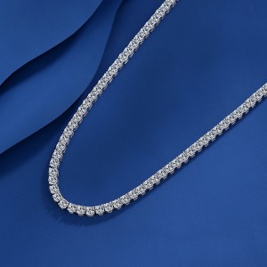 S925 2mm/3mm/4mm/5mm Cubic Zirconia Moissanite Tennis Necklace