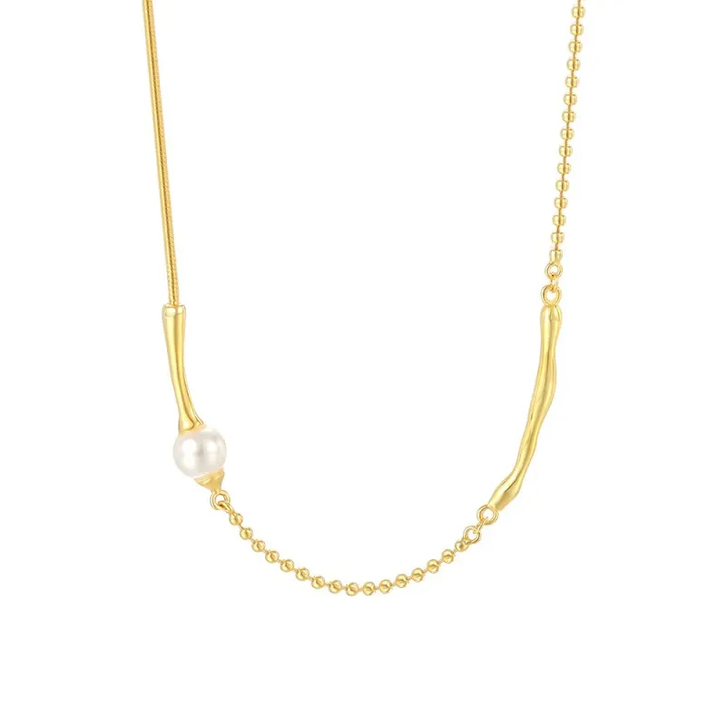 925 Sterling Silver Beads Chain Necklace 80100046