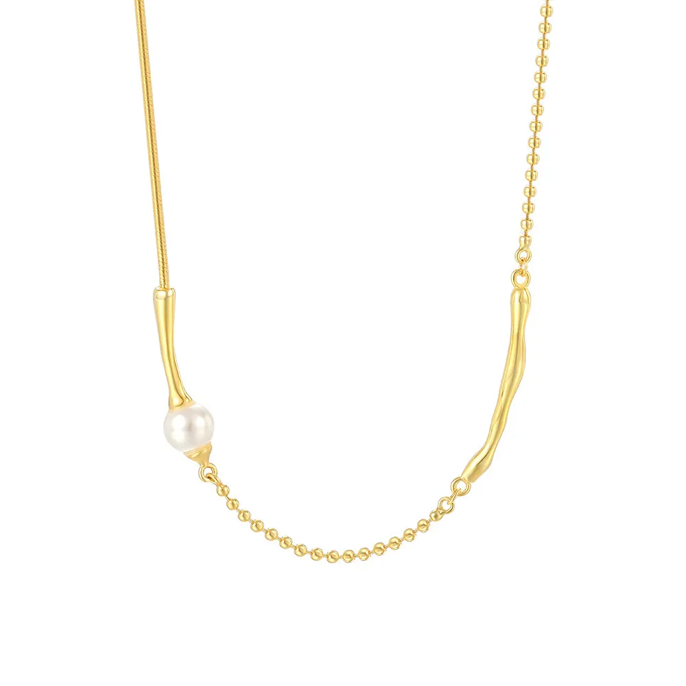 925 Sterling Silver Beads Chain Necklace 80100046