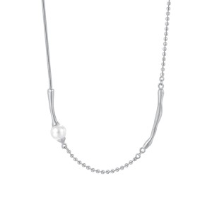925 Sterling Silver Beads Chain Necklace 80100046