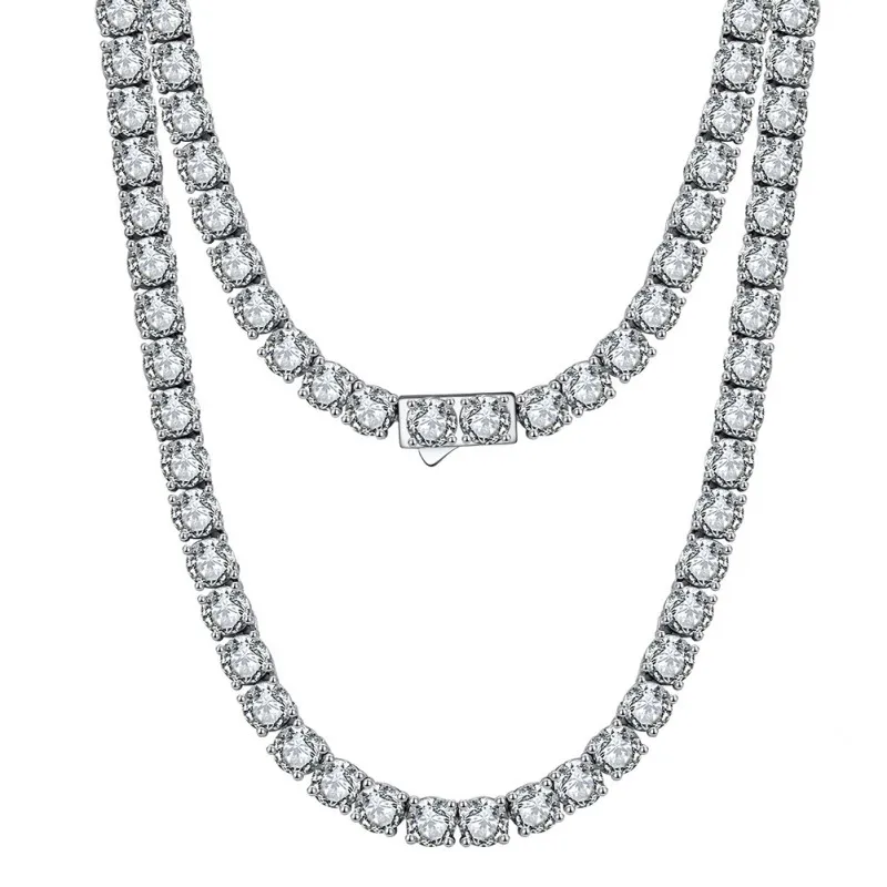 S925 4mm Zirconia Tennis Chain Necklace 80100047