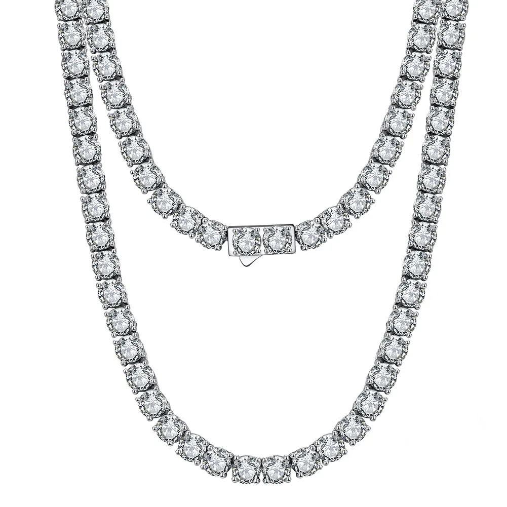 S925 4mm Zirconia Tennis Chain Necklace 80100047