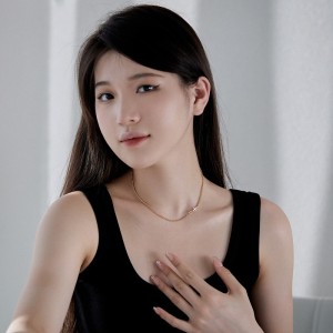 925 Sterling Silver Beads Cross Chain Necklace 80100048