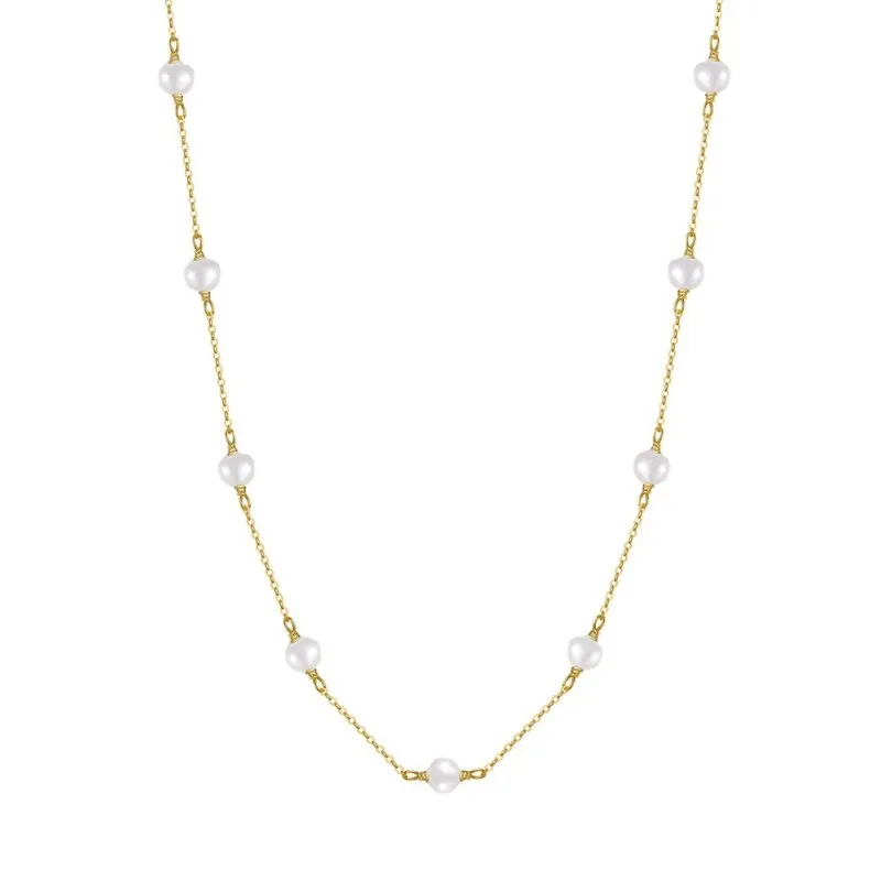 925 Sterling Silver Fresh Water Pearl Necklace 80100050