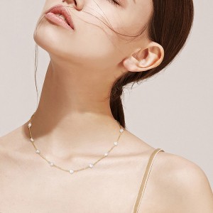 925 Sterling Silver Fresh Water Pearl Necklace 80100050