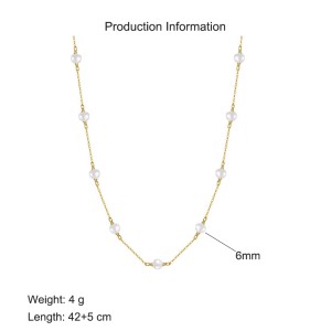 925 Sterling Silver Fresh Water Pearl Necklace 80100050