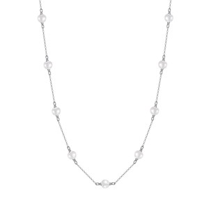925 Sterling Silver Fresh Water Pearl Necklace 80100050