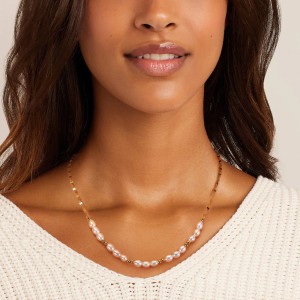 S925 Fresh Water Pearl Silver Beads Necklace 80100051