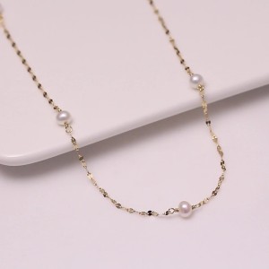 925 Sterling Silver Fresh Water Pearl Necklace 80100056