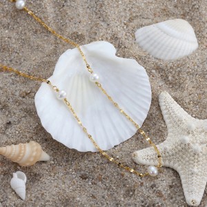 925 Sterling Silver Fresh Water Pearl Necklace 80100056