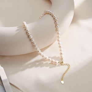 925 Sterling Silver Elegant Fresh Water Pearl Necklace 80100062