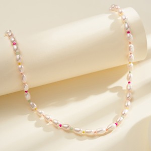 S925 Fresh Water Pearl Colorful Beads Necklace 80100063