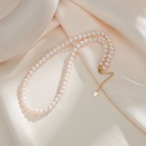 925 Sterling Silver Elegant Fresh Water Pearl Necklace 80100064