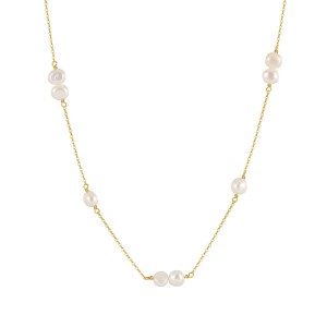 925 Sterling Silver Fresh Water Pearl Necklace 80100067