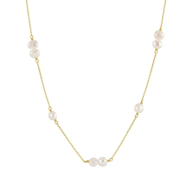 925 Sterling Silver Fresh Water Pearl Necklace 80100067