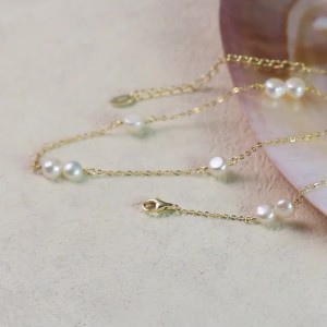 925 Sterling Silver Fresh Water Pearl Necklace 80100067