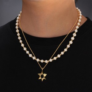 925 Sterling Silver Fresh Water Pearl Beads Necklace 80100068