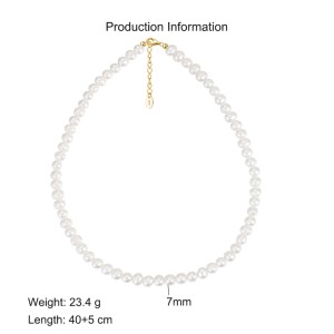 925 Sterling Silver Fresh Water Pearl Necklace 80100070