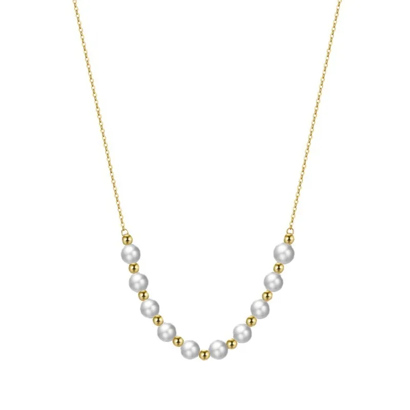 925 Sterling Silver Fresh Water Pearl Necklace 80100072