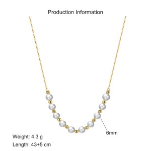 925 Sterling Silver Fresh Water Pearl Necklace 80100072