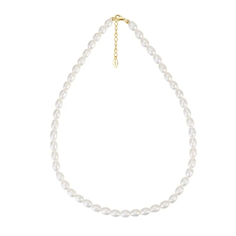 925 Sterling Silver Fresh Water Pearl Necklace 80100073