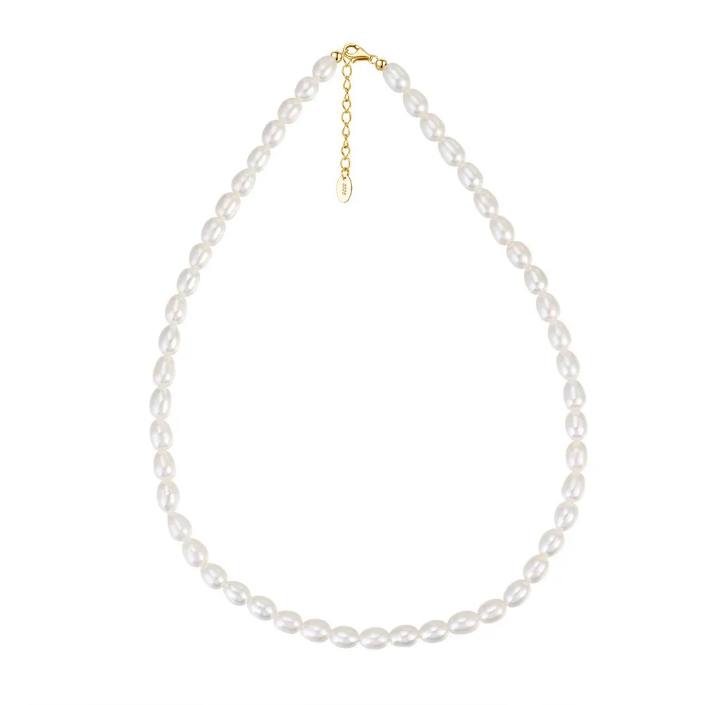 925 Sterling Silver Fresh Water Pearl Necklace 80100073